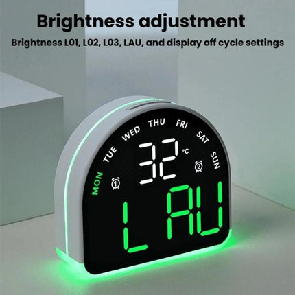 LED Ambient Light Electronic Clock Multifunctional Alarm Clock Home Lighting Table Clock