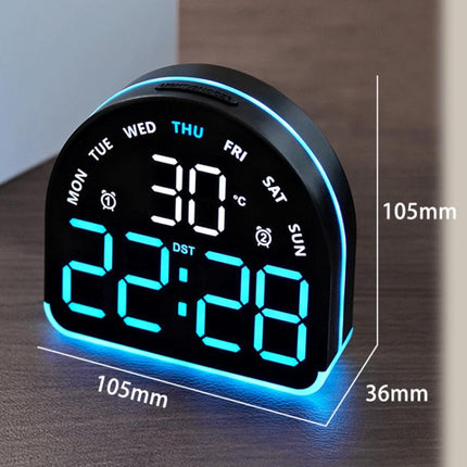 LED Ambient Light Electronic Clock Multifunctional Alarm Clock Home Lighting Table Clock