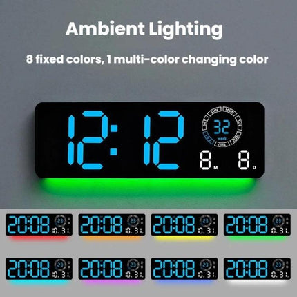 Night Glow Living Room Wall Clock Simple LED Digital Clock