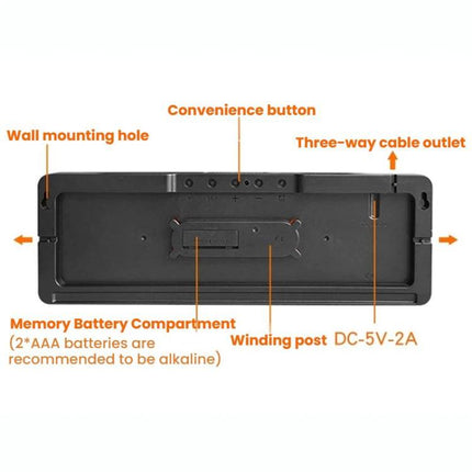 Night Glow Living Room Wall Clock Simple LED Digital Clock