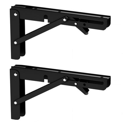 2pcs Foldable Triangle Bracket Wall-Mounted Storage Shelf Shelf Bracket