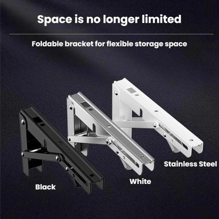 2pcs Foldable Triangle Bracket Wall-Mounted Storage Shelf Shelf Bracket