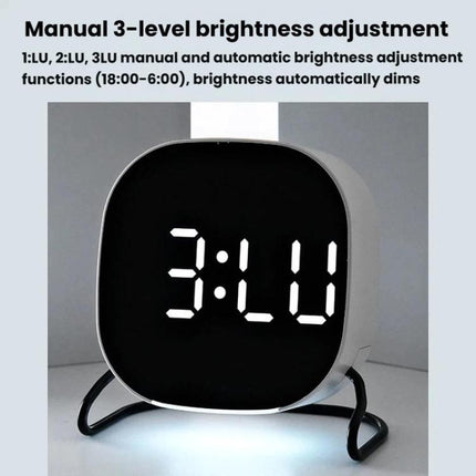 Desktop LED Clock With Alarm Night Light Multifunctional Clock