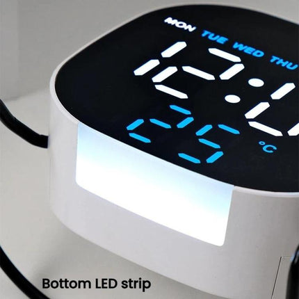 Desktop LED Clock With Alarm Night Light Multifunctional Clock