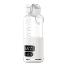 Portable Baby Bottle Warmer 15000mAh Wireless Smart Heating Cup with Adjustable Temp & Constant 48H Warm, IPX6 Waterproof, Glass White, Glass Green