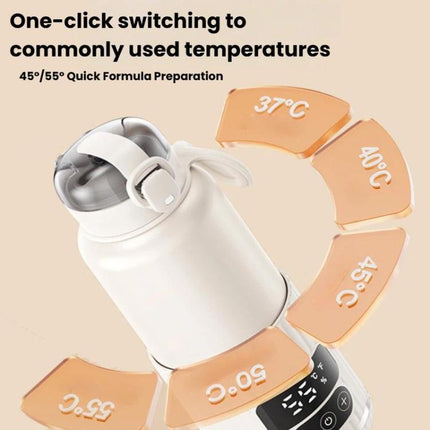 Portable Baby Bottle Warmer 15000mAh Wireless Smart Heating Cup with Adjustable Temp & Constant 48H Warm, IPX6 Waterproof