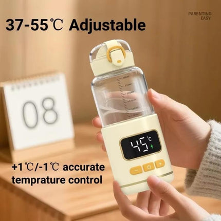 450ml Portable Wireless Baby Bottle Warmer 15000mAh Rechargeable Heating Cup 37-55 degrees