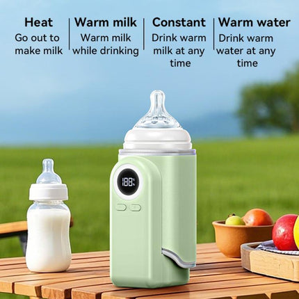Portable Baby Bottle Warmer Sleeve Wireless Heating Sleeve Built-in 10000mAh Battery & Night Light