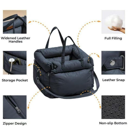 Car Seat Removable Washable PU Waterproof Chew-resistant Pet Bed, 50x45x40cm - DealBuddy
