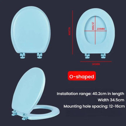 Thickened EAV Toilet Cover Foam Soft Toilet Cover, White O-shaped, Blue O-shaped, White V-shaped, Blue V-shaped - DealBuddy