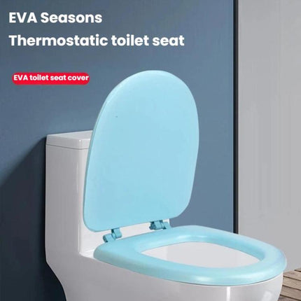 Thickened EAV Toilet Cover Foam Soft Toilet Cover, White O-shaped, Blue O-shaped, White V-shaped, Blue V-shaped - DealBuddy