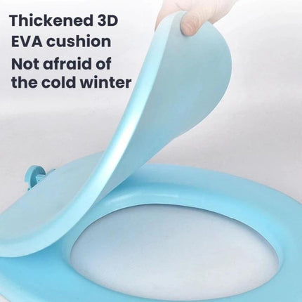 Thickened EAV Toilet Cover Foam Soft Toilet Cover, White O-shaped, Blue O-shaped, White V-shaped, Blue V-shaped - DealBuddy