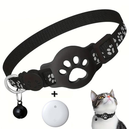 Pet Cat Tracker Collar With S10 GPS Locator, Compatible with Apple Find My, Compatible with Google Find My, Dual System for iOS & Android - DealBuddy