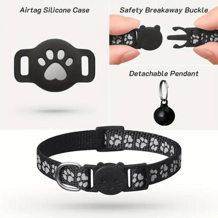 Pet Cat Tracker Collar With S10 GPS Locator, Compatible with Apple Find My, Compatible with Google Find My, Dual System for iOS & Android - DealBuddy