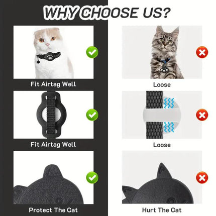 Pet Cat Tracker Collar With S10 GPS Locator, Compatible with Apple Find My, Compatible with Google Find My, Dual System for iOS & Android - DealBuddy