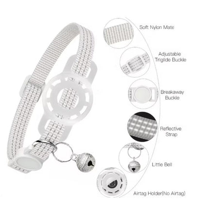 Pet Cat Tracker Collar With S10 GPS Locator, Compatible with Apple Find My, Compatible with Google Find My, Dual System for iOS & Android