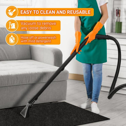 Non-Slip Cuttable Pet Felt Mat Washable Floor Protection Pad, 61 x 74cm, 74 x 91.5cm, 91.5 x 91.5cm, 91.5 x 122cm, 91.5 x 152.5cm, 91.5 x 183cm - DealBuddy