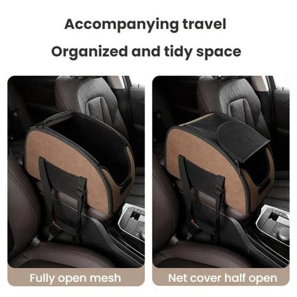 Vehicle Front Seat Center Console Portable Pet Travel Carrier - DealBuddy