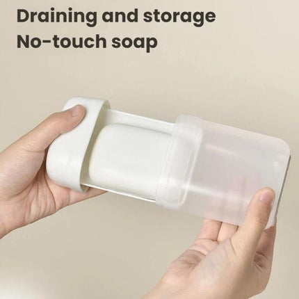 2pcs Sealed Soap Box With Lid Drainage Portable Storage Container - DealBuddy