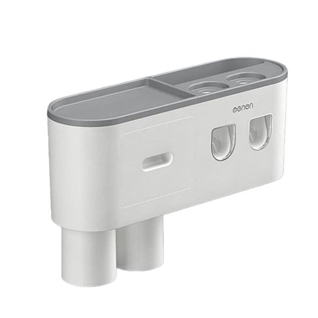 Mengni Bathroom Toothbrush Holder With Dual Toothpaste Dispenser Mouthwash Cup Set, 2 Cups, 3 Cups, 4 Cups, 5 Cups - DealBuddy