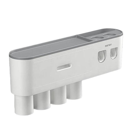 Mengni Bathroom Toothbrush Holder With Dual Toothpaste Dispenser Mouthwash Cup Set, 2 Cups, 3 Cups, 4 Cups, 5 Cups - DealBuddy