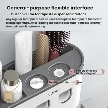Mengni Bathroom Toothbrush Holder With Dual Toothpaste Dispenser Mouthwash Cup Set, 2 Cups, 3 Cups, 4 Cups, 5 Cups - DealBuddy