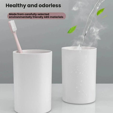Mengni Bathroom Toothbrush Holder With Dual Toothpaste Dispenser Mouthwash Cup Set, 2 Cups, 3 Cups, 4 Cups, 5 Cups - DealBuddy