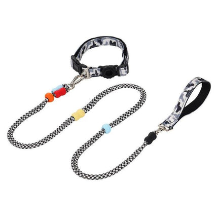 Pet Double-section P-shaped Leash Multi-functional Collar Walking Lead, S, M - DealBuddy