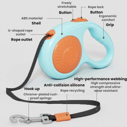 Automatic Retractable Dog Leash 3 Meters For Pet Outdoor Use - DealBuddy