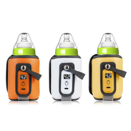 Portable Baby Bottle Heating & Insulating Sleeve with Digital Display USB-C Powered, 5 Adjustable Temperature Settings - DealBuddy