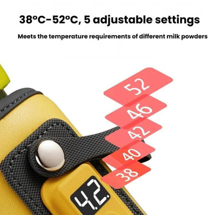 Portable Baby Bottle Heating & Insulating Sleeve with Digital Display USB-C Powered, 5 Adjustable Temperature Settings - DealBuddy