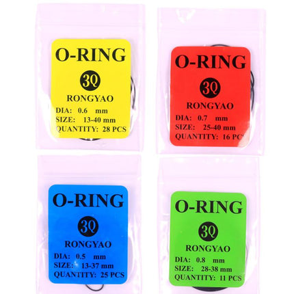 4-Size Watch Back Cover O-Ring Seal Kit 0.5mm/0.6mm/0.7mm/0.8mm Gasket Set for Watch Repair - DealBuddy