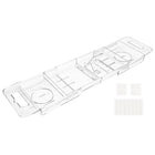 Extendable Foldable Bathtub Shelf Bathroom Storage Shelf, Transparent - DealBuddy
