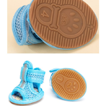 Tendon Bottom Mesh Pet Anti-skid Sandals, Tendon Bottom 1: 13.5x4.5cm, Tendon Bottom 2: 4.0x5.0cm, Tendon Bottom 3: 4.5x5.5cm, Tendon Bottom 4: 5.0x6.0cm, Tendon Bottom 5: 5.5x6.5cm, 1: 13.5x4.5cm, 2: 4.0x5.0cm, 3: 4.5x5.5cm, 4: 5.0x6.0cm, 5: 5.5x6.5cm - DealBuddy