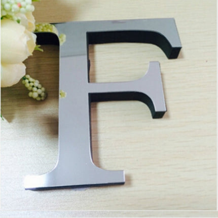 2 PCS Home Decoration Creative Personality English Letters Acrylic Mirror 3D DIY Wall Stickers