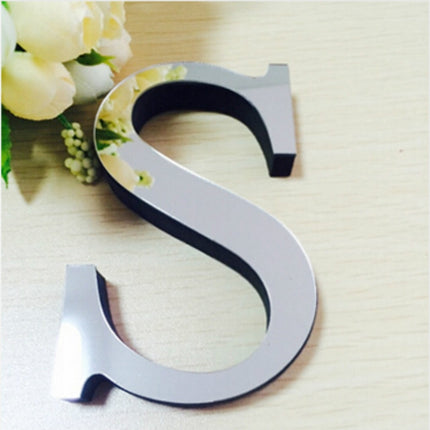 2 PCS Home Decoration Creative Personality English Letters Acrylic Mirror 3D DIY Wall Stickers