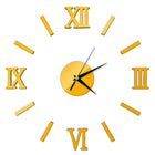 Modern DIY Indoor Roman Wall Clock Mirror Effect 3D Wall Sticker