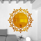 Flower Vine Dressing Up Mirror Art Vinyl Mural Decor Ceiling Wall Sticker