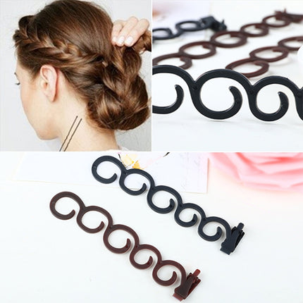 Elegance Hair Braider Flower Magic Hair Clip Queue Twist Plait Hairstyle Styling Accessories,Size:13.5x2.5cm