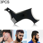 3 PCS Beard Styling Template Stencil Men Comb All-In-One Beard Shaping Tool