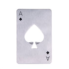 2 PCS Stainless Steel Bottle Beer Opener Poker Playing Card Spades Soda Bottle Cap Opener