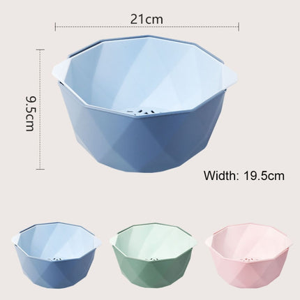 Double-layer Hollow Drain Basket Household Plastic Multi-function Washing Vegetables and Fruit Dishes, Small, Large - DealBuddy