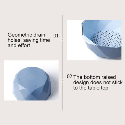 Double-layer Hollow Drain Basket Household Plastic Multi-function Washing Vegetables and Fruit Dishes, Small, Large - DealBuddy