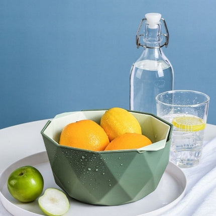 Double-layer Hollow Drain Basket Household Plastic Multi-function Washing Vegetables and Fruit Dishes, Small, Large - DealBuddy