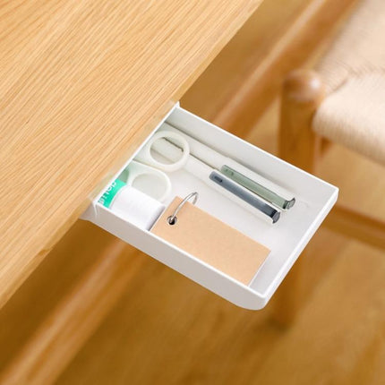 Home Bottom Drawer Storage Box Student Stationery Box Desk Hidden Paste Debris Storage Box - DealBuddy