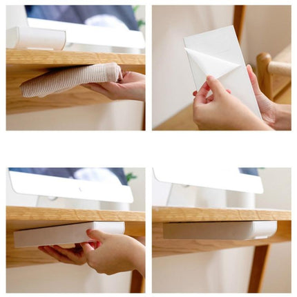 Home Bottom Drawer Storage Box Student Stationery Box Desk Hidden Paste Debris Storage Box - DealBuddy