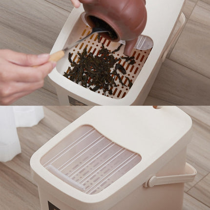 Office Plastic Tea Residue Bucket Tea Waste Bucket Push Lid Portable Trash Can