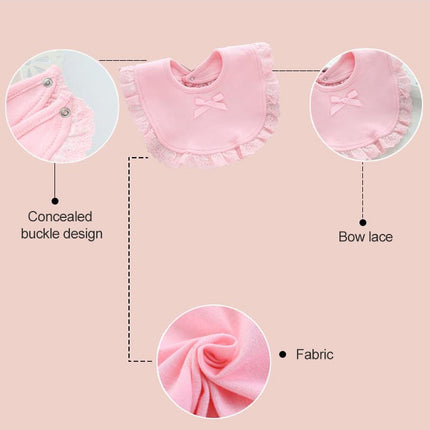Newborn Lace Bow Baby Bibs Infant Saliva Towels