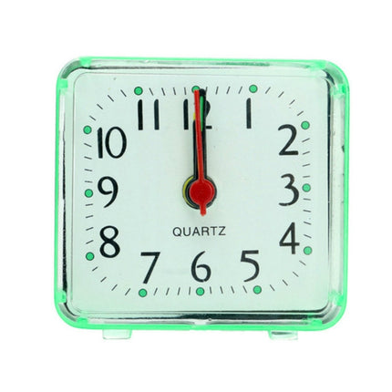 Square Alarm Clock Transparent Case Compact Digital Mini Bedroom Bedside Office Electronic Clock