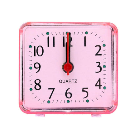 Square Alarm Clock Transparent Case Compact Digital Mini Bedroom Bedside Office Electronic Clock